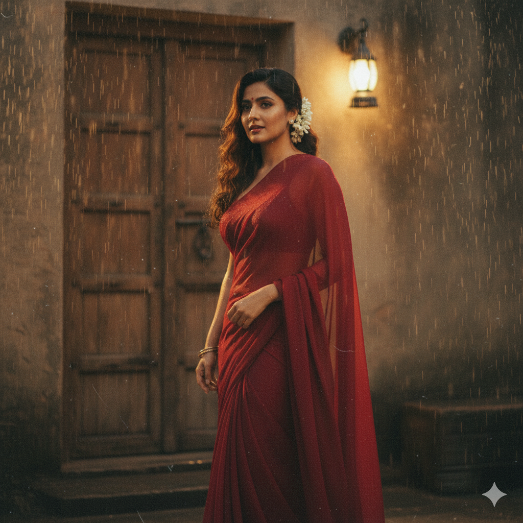 Gemini Red Saree Trend Prompt