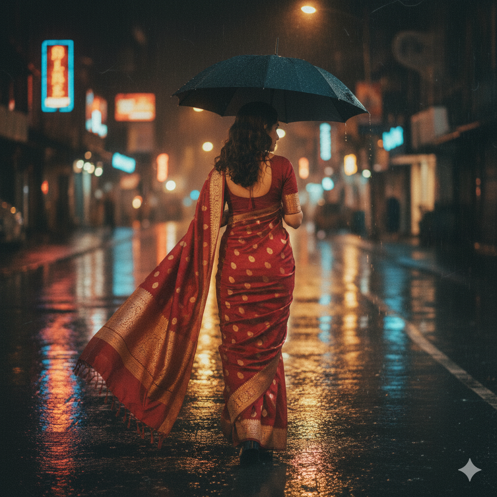 Gemini Red Saree Trend Prompt