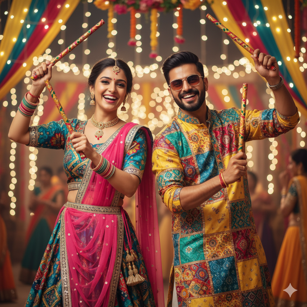 Navratri Prompts for Gemini Couple