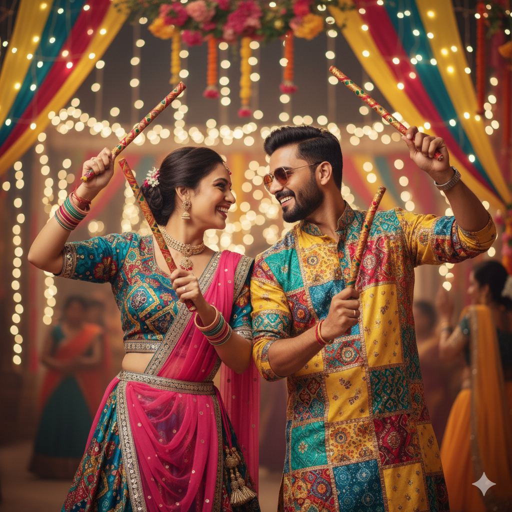 Navratri Prompts for Gemini Couple