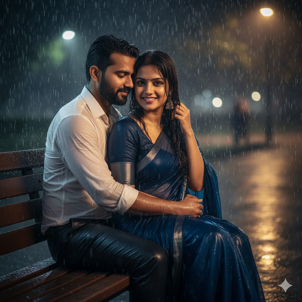 Best Gemini Couple Photo Prompts in Rain