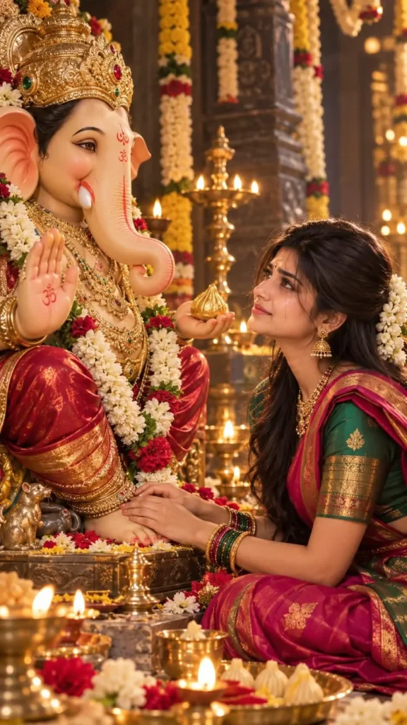 Ganesh Chaturthi AI Image Prompts for Girls