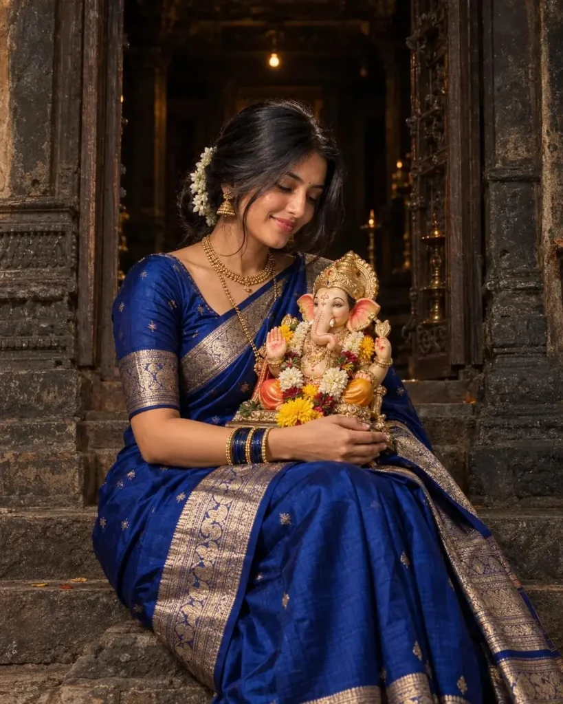 Ganesh Chaturthi AI Image Prompts for Girls
