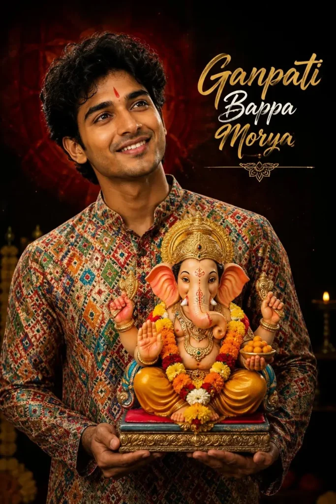 Ganesh Chaturthi AI Photo Prompts for Boys